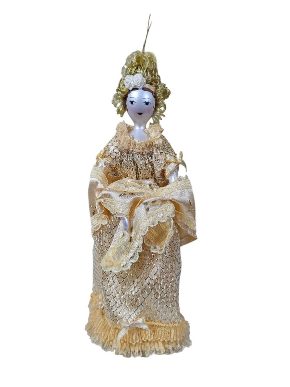 Kurt S. Adler The Mystique Collection Glass Ornament 8" Lady Victorian Dress VTG
